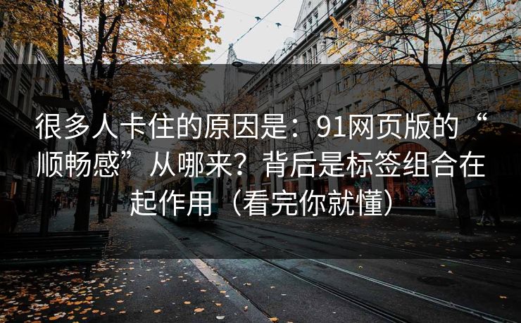 很多人卡住的原因是：91网页版的“顺畅感”从哪来？背后是标签组合在起作用（看完你就懂）